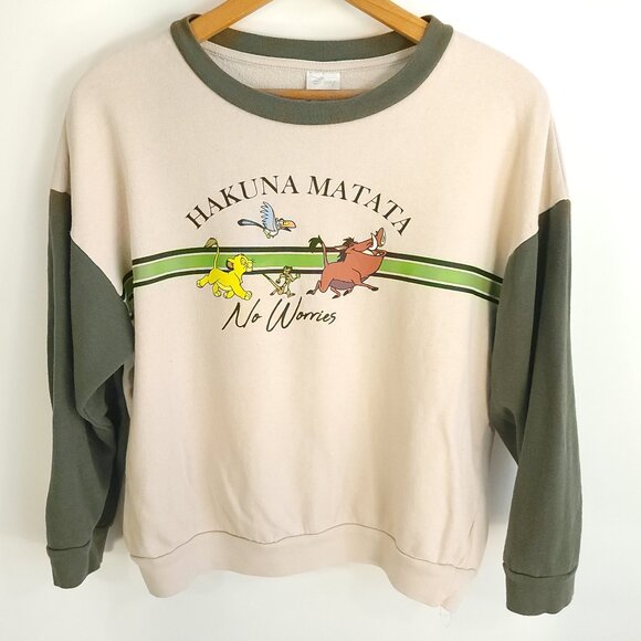 Hakuna Matata Graphic Sweatshirt Women's XL Multicolor Disney Lion King - Picture 1 of 14